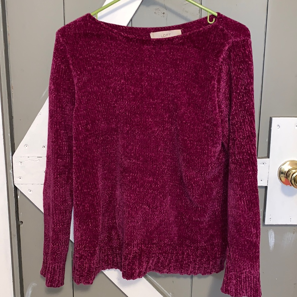 Magenta Chenille Loft Sweater